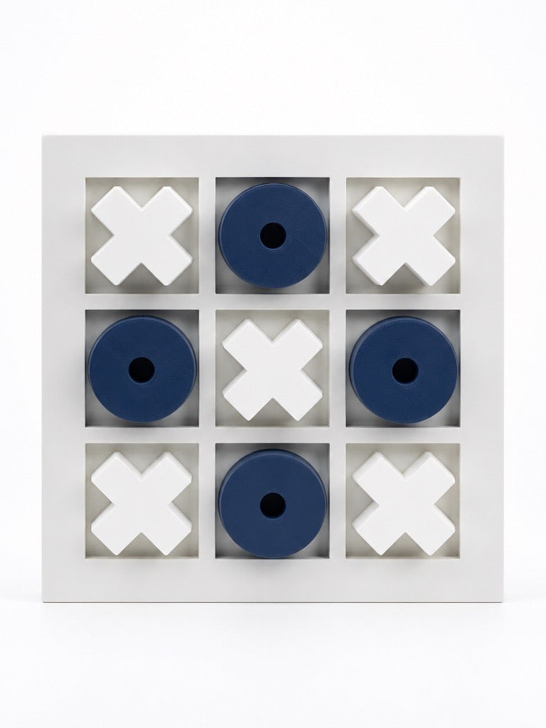 Stone Navy and White O and X's