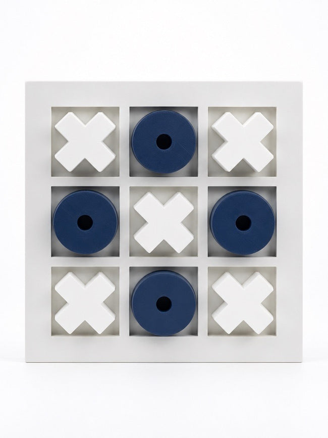 Stone Navy and White O and X's