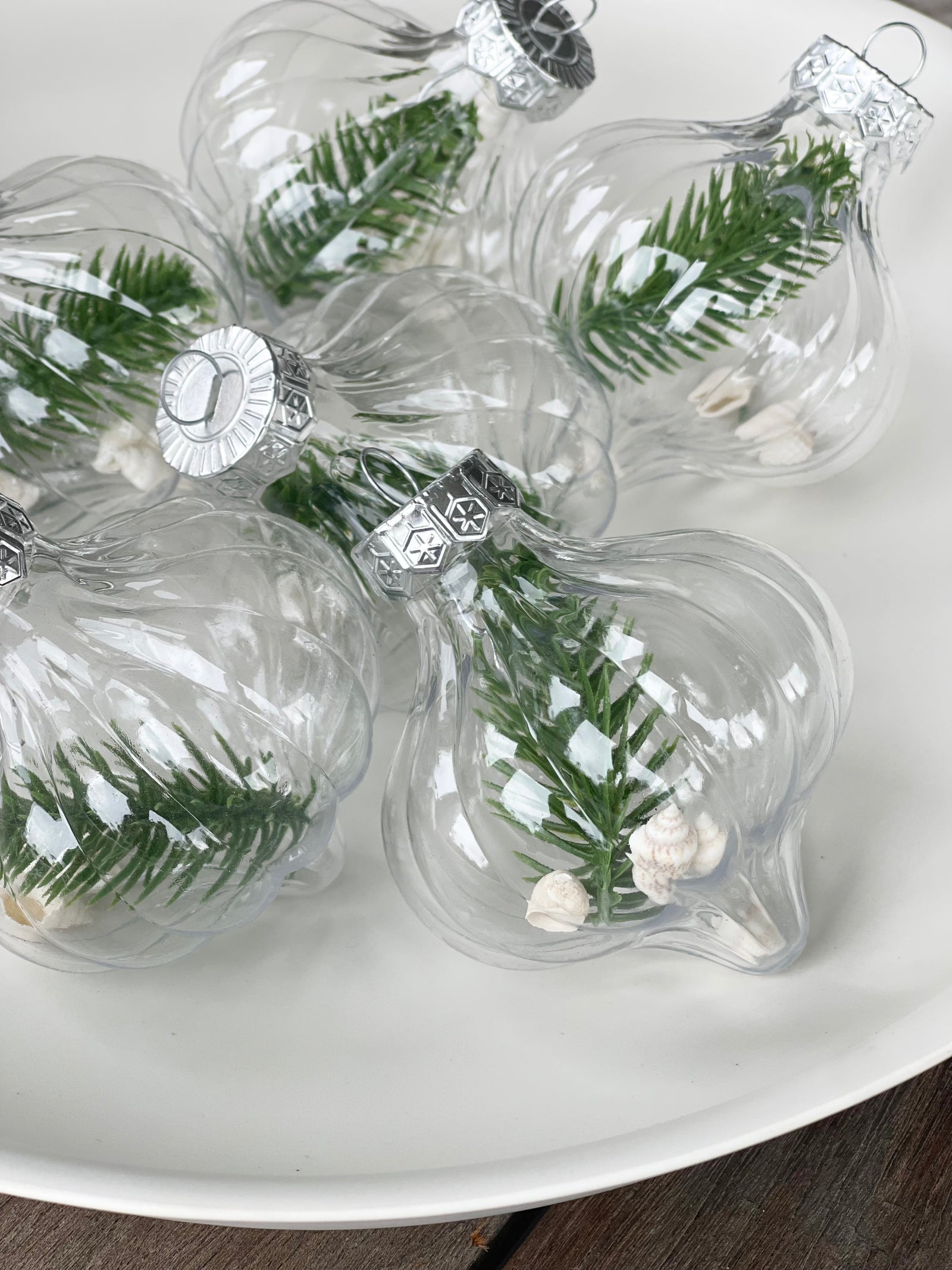 chrissy shell onion baubles