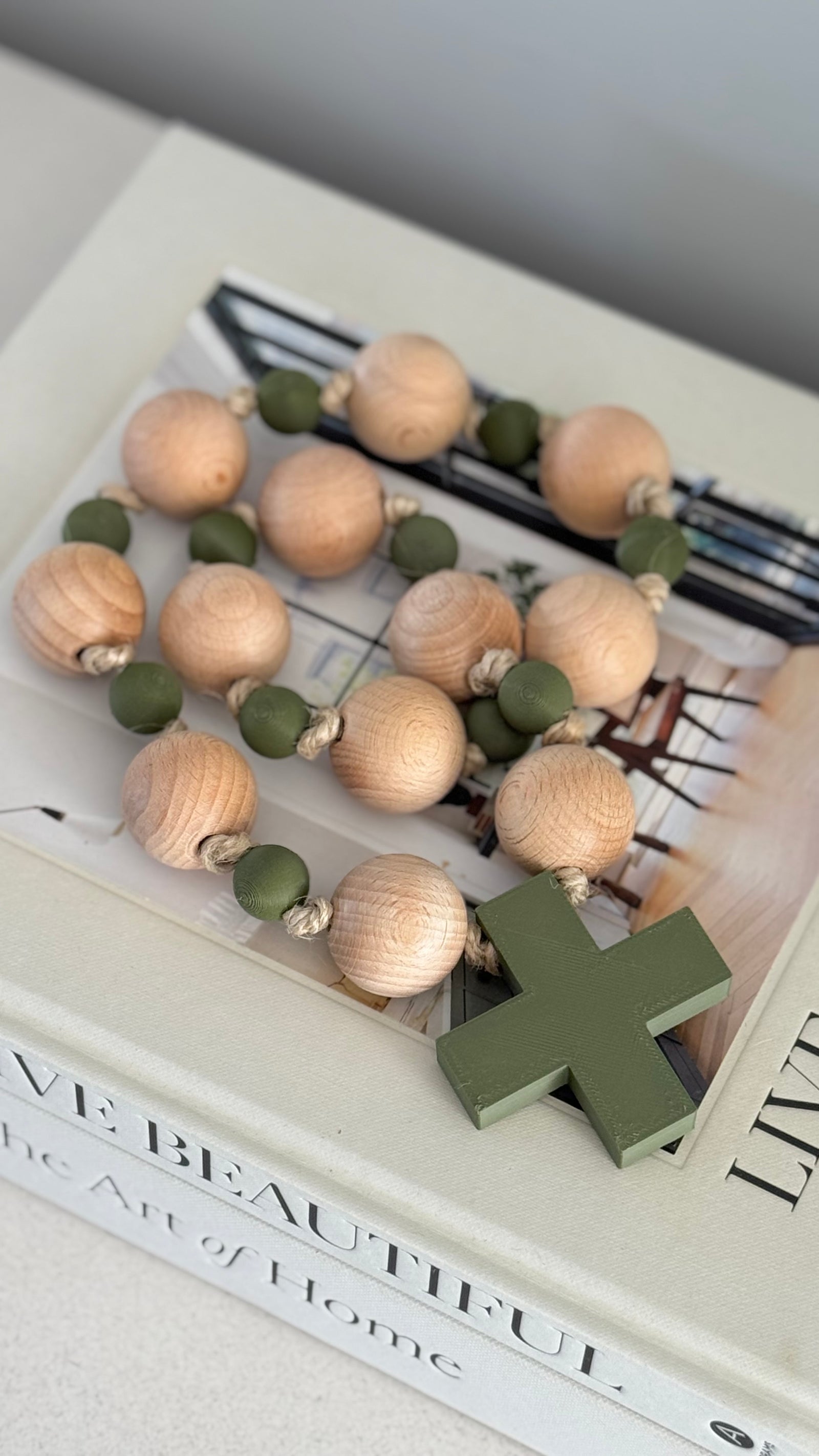 Olive Knotty Beads