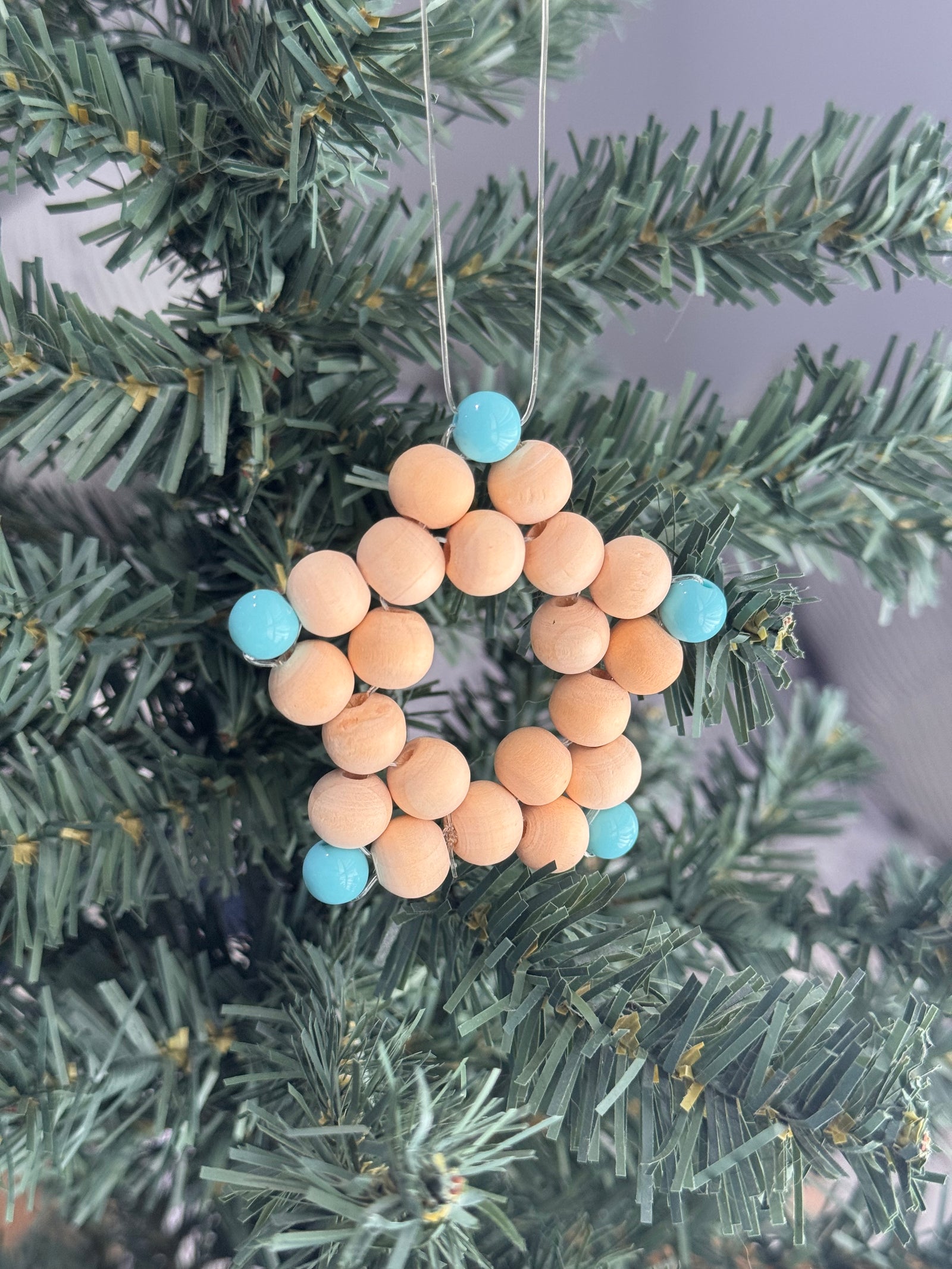 Turqoise beaded star