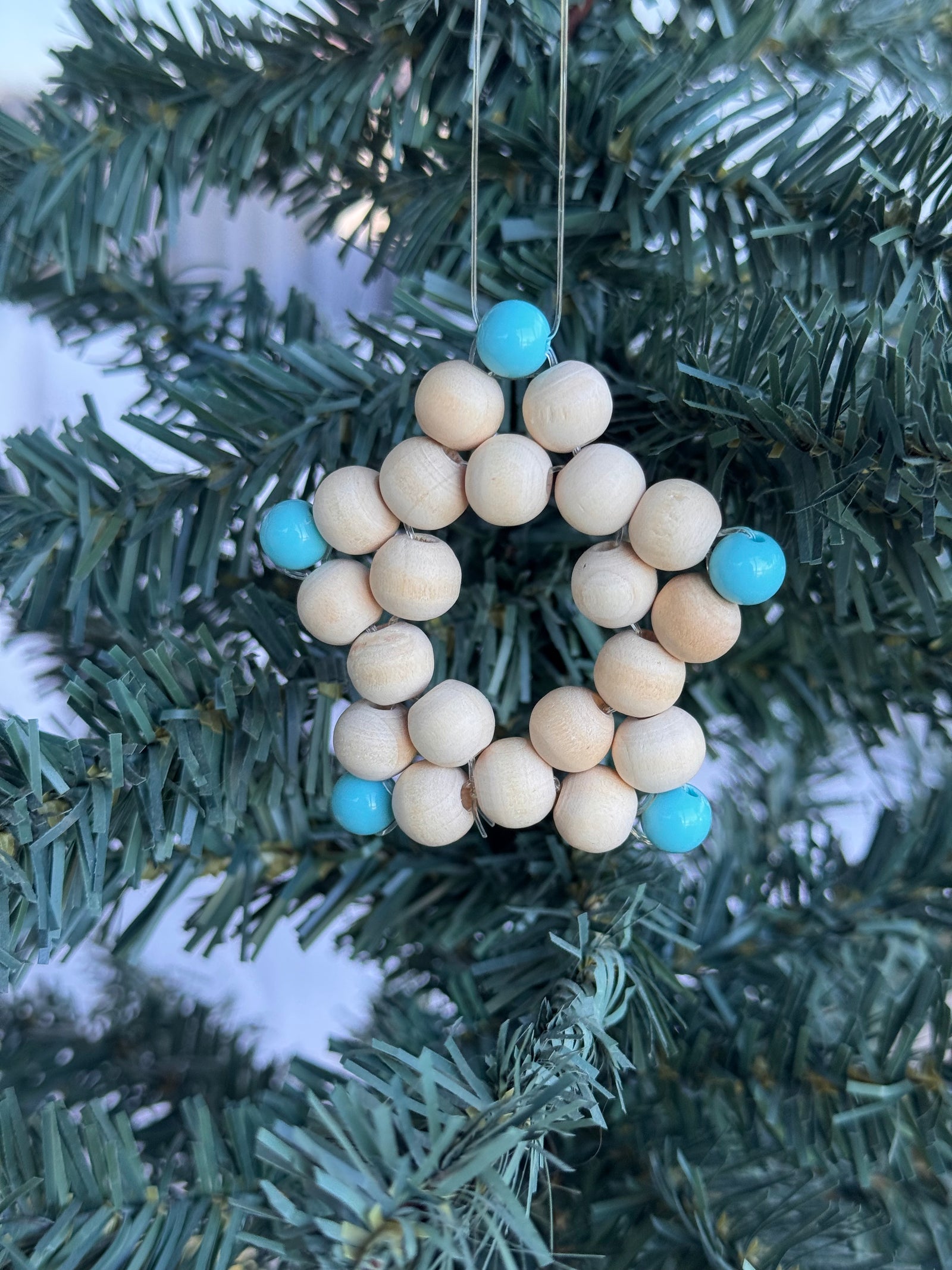 Turqoise beaded star