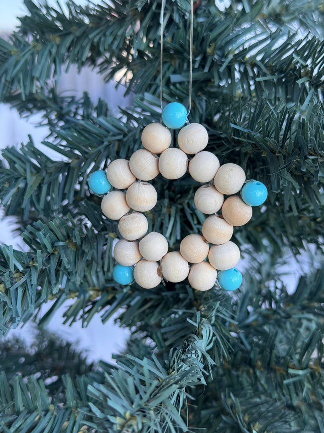 Turqoise beaded star