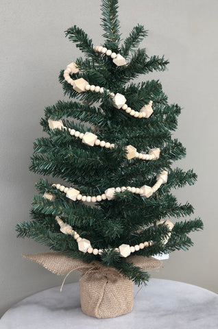 christmas tree garland round bead