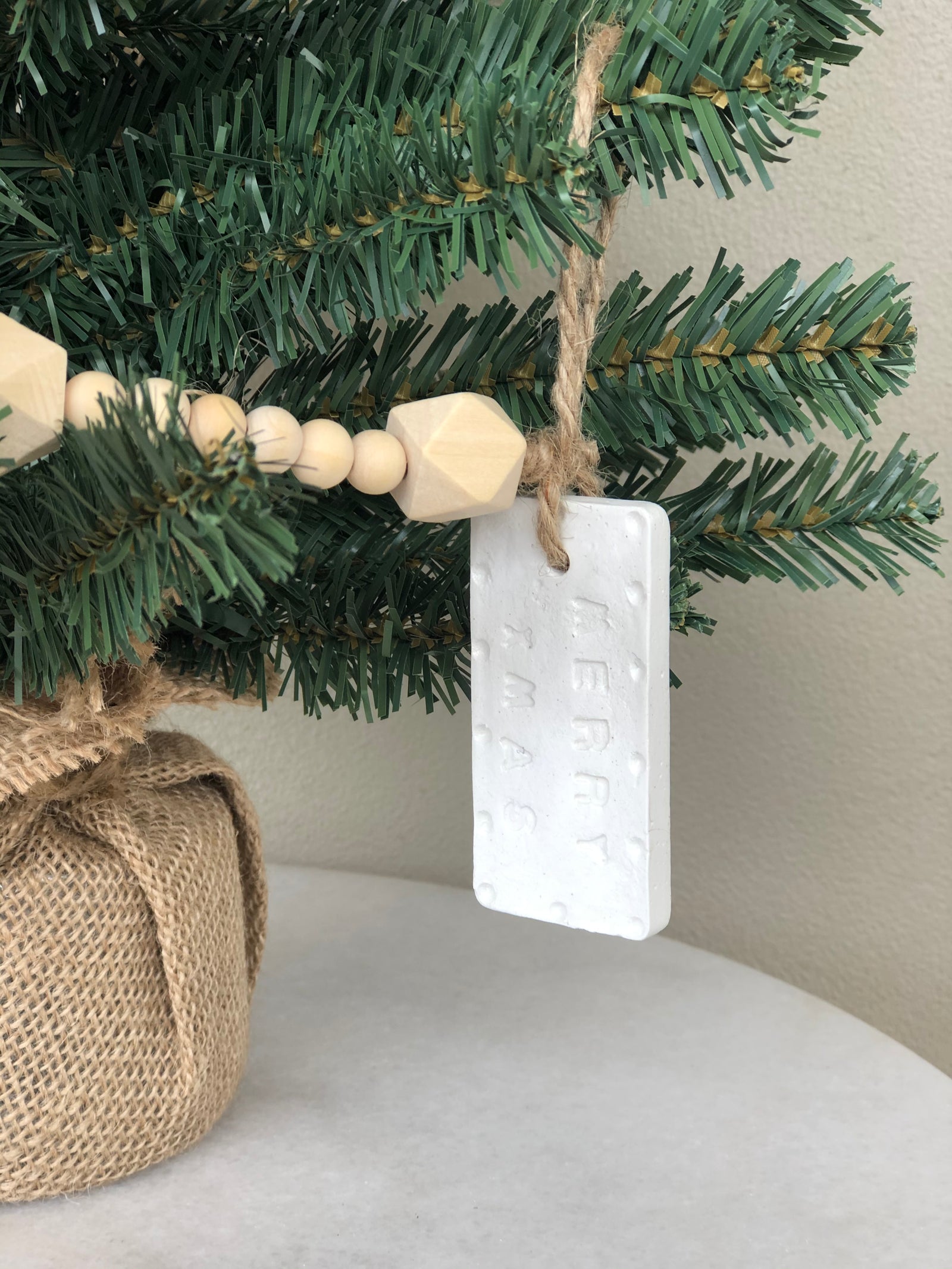 christmas tree garland mixed bead