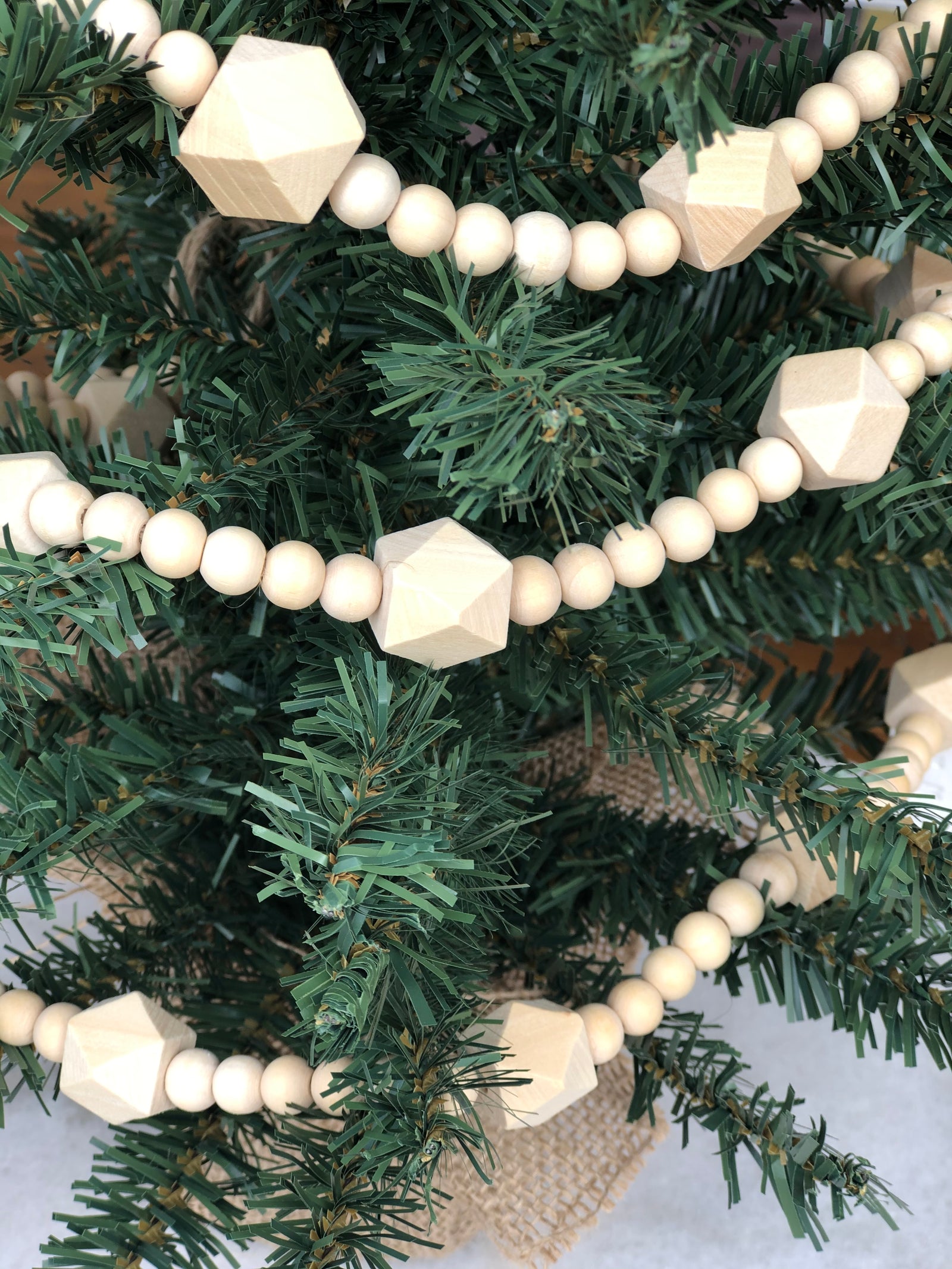 christmas tree garland mixed bead