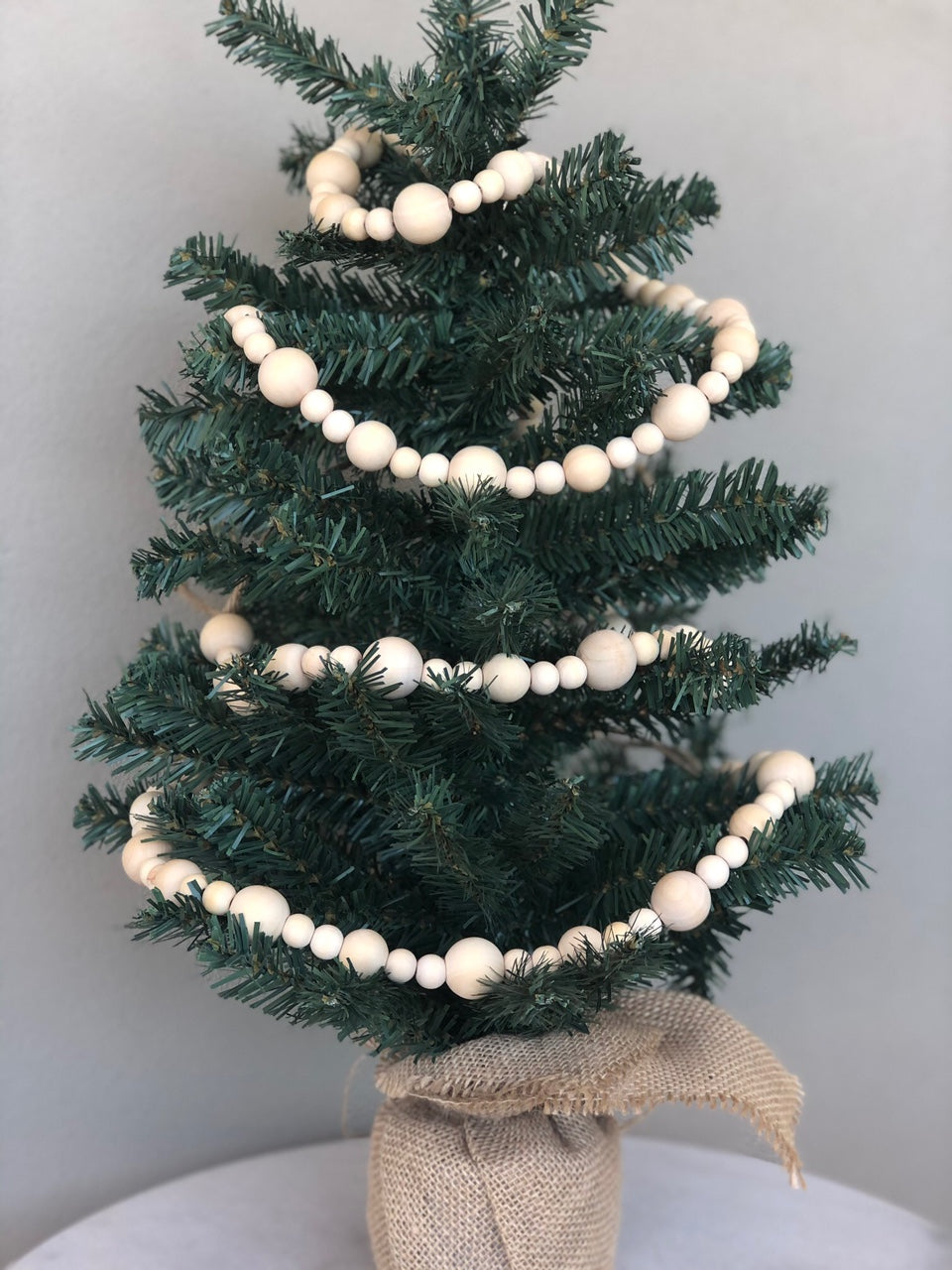 christmas tree garland round bead – Made in Freshwater